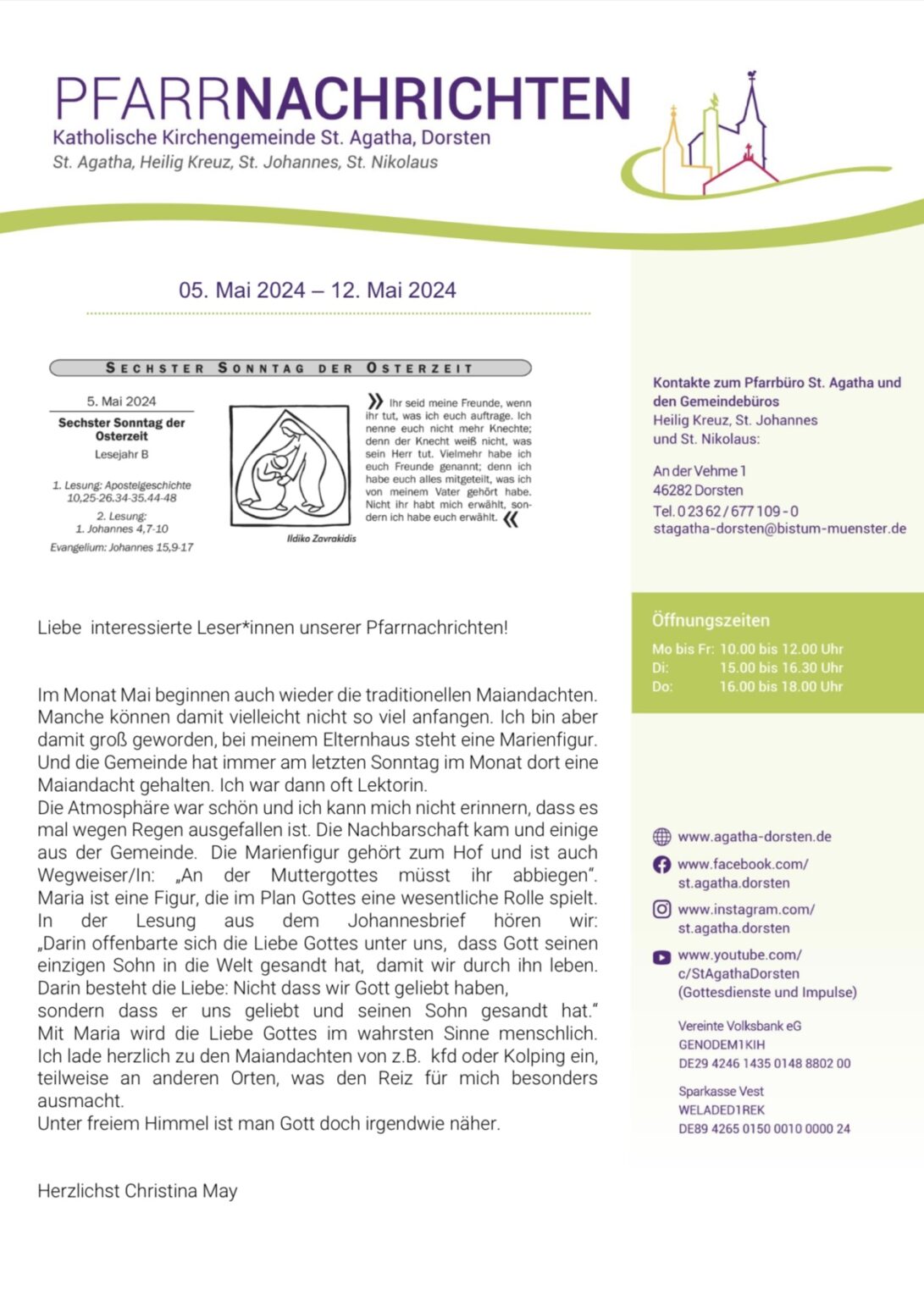 Lette Reyes Pfarrnachrichten Lette Heute _ Pfarrnachrichten für die Woche vom 10.02 ...